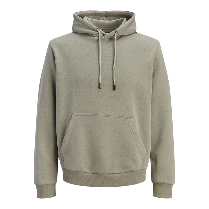 Чоловічий худі JACK & JONES Mae однотонний з капюшоном, колір Vetiver, розмір XS