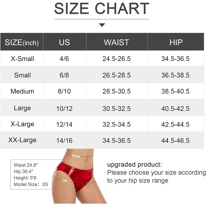 Kepblom Сліп для жінок з повним покриттям, червоний, XXL