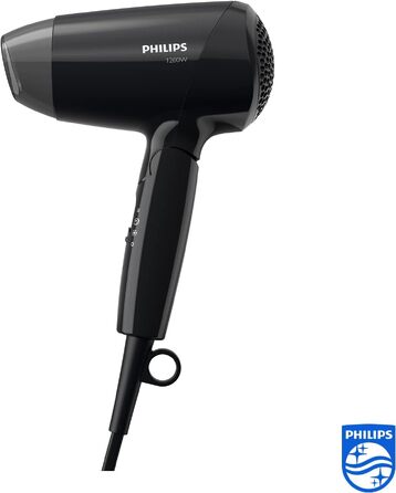 Фен для волосся Philips BHC010/10, чорний, компактний
