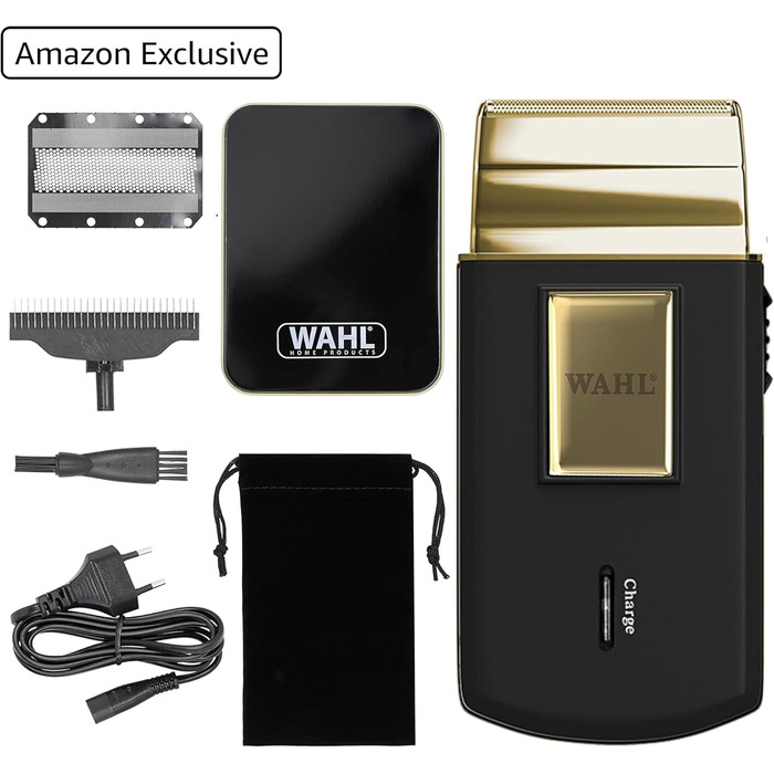Електрична бритва для подорожей Wahl Travel Shaver Gold Edition — акумуляторна компактна машинка для гоління чоловіків, золотиста