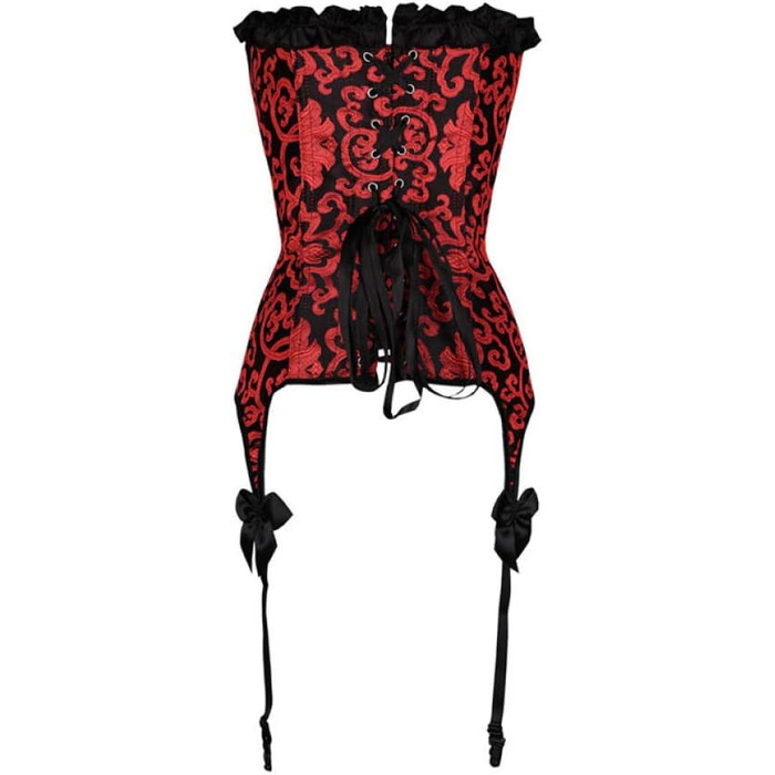 Корсет-бюстгальтер з мереживом N/X, Overbust, для шоу, плюс сайз XL, сатиновий