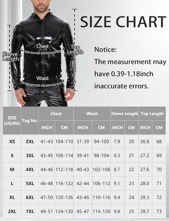 Чоловіча куртка з латексу/штучної шкіри Ausing: сексуальний мокрий ефект, slim fit, з блискавкою, для вечірок, танців, рейв, чорний, XL