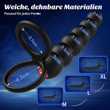 Анальний вібратор для пар, дildo-пеніс, кільце для ануса, стимуляція простати, парний вібратор для пар