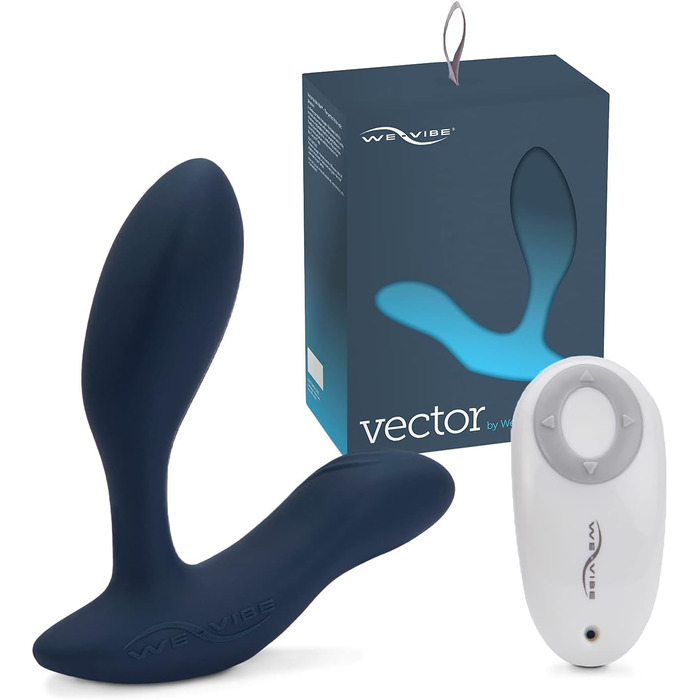 We-Vibe Vector: Масажер простати та перинеума для чоловіків - анальний секс-іграшка з пультом дистанційного керування, керована через додаток, гнучкий силіконовий вібратор (сірий)