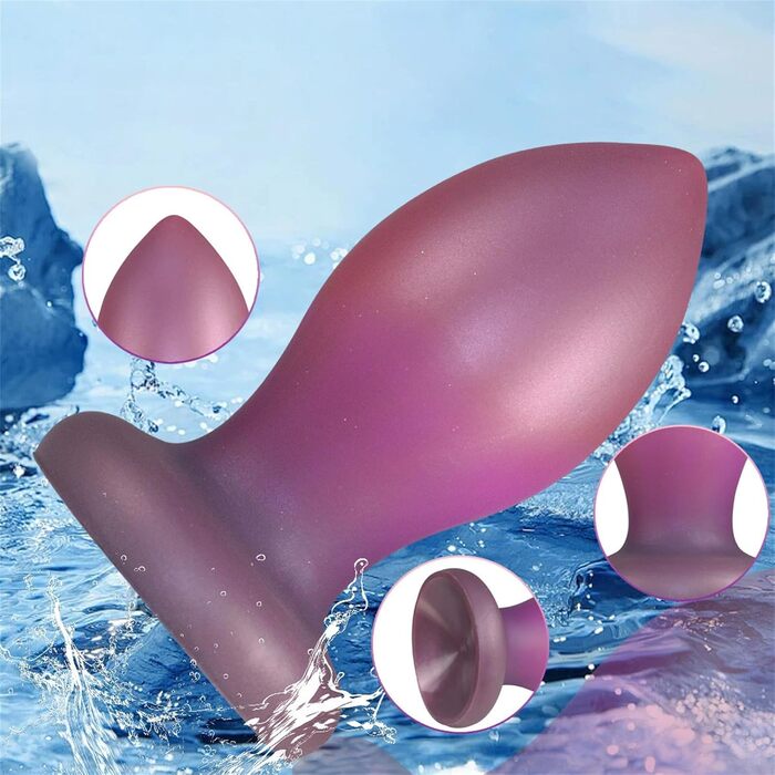 Силіконовий анальний плаг GeRRiT 6 розмірів, форма яйця, з присоском. Анальні кульки, стимуляція простати, для чоловіків, жінок, пар. XXL