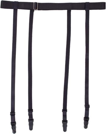 Чорний ремінь на стегна Aneliya Simplicity з металевими затискачами для панчіх, сексуальний стиль