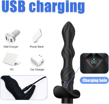 Анальний вібратор ChicLSQ з пультом дистанційного керування: 10 режимів, силікон, стимулятор G-точки, для чоловіків та жінок