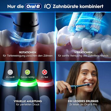 Електрична зубна щітка Oral-B iO Series 3 Matt Black (Чорна), 3 режими чищення, насадка та дорожній футляр у комплекті
