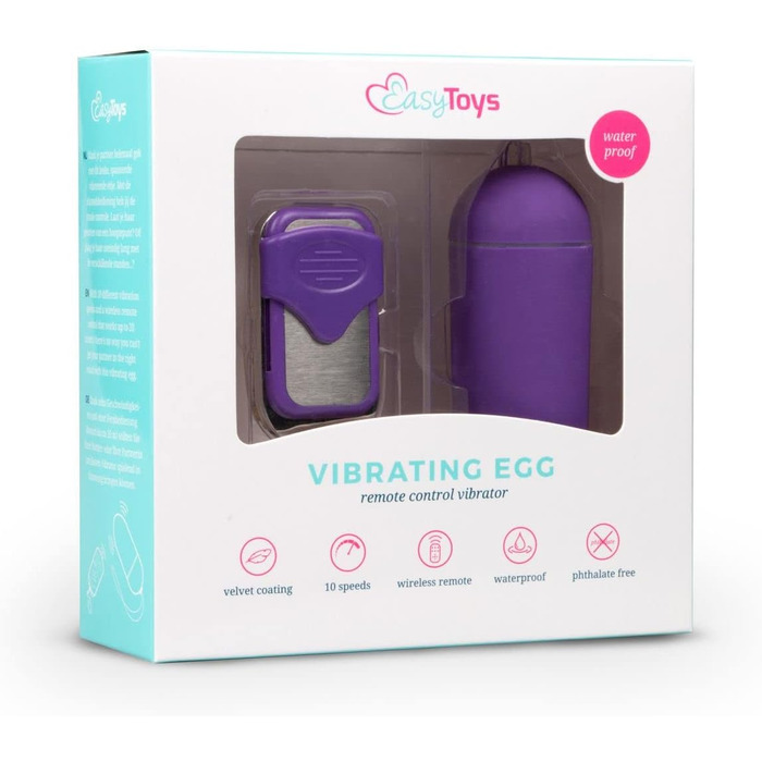 Вібро-Ей: Вібруюче яйце з пультом дистанційного керування - фіолетовий