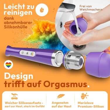 Вібратор Magic Wand для жінок з керуванням через додаток – масажер для стимуляції клітора та пар – 20 режимів, 10 інтенсивностей, бездротовий, водонепроникний, тихий (фіолетовий)