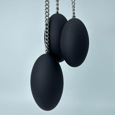 Анальний плаг з силікону у формі яйця, з ланцюгом з нержавіючої сталі, анальний м'ячик, анальні кульки, анальний ділдо, великі яйця, анальний масаж, вагінальне використання, мастурбація для жінок та чоловіків, секс-іграшка (S)