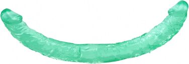 Анальний масажер-вібратор з двома головками, 42 см, з ПВХ, для чоловіків та жінок