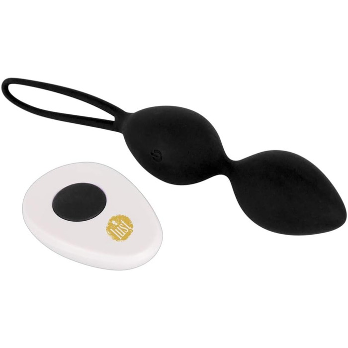 LUST Love-Balls: вібруючі любовні кульки для жінок, чорні. Тренування м'язів тазового дна, дискретне носіння, ідеально для професіоналів