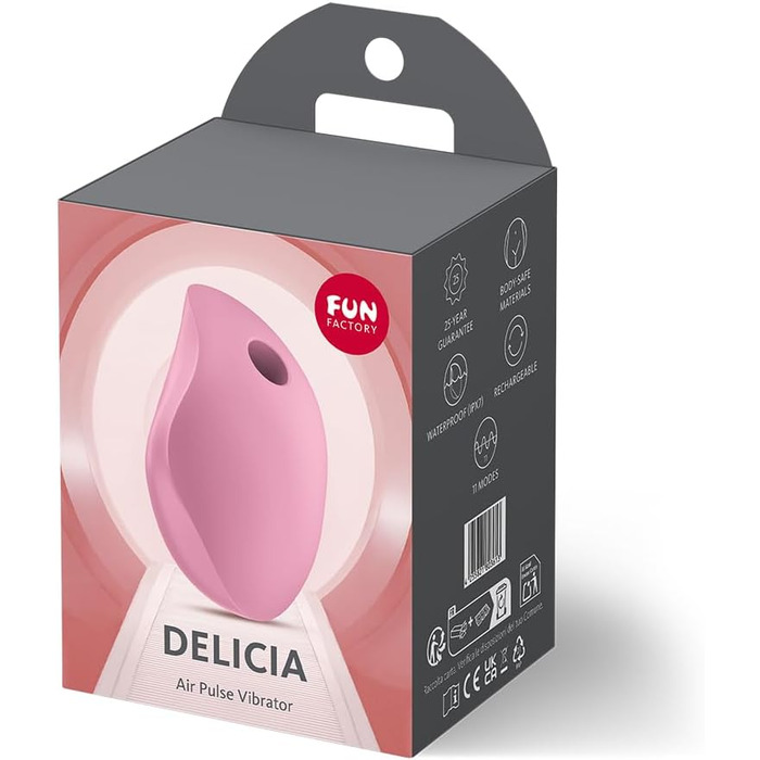 Fun Factory Delicia: Безконтактний вібратор для клітора з 11 програмами, водонепроникний (IPX7), USB-C зарядка - секс-іграшка для жінок