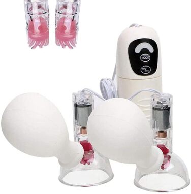 Вібратор сосків з вакуумною помпою, 7 режимів, ротаційна масажна щітка для жінок, пульту дистанційного керування, для пар, масаж клітора