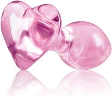 Анальний масажер Buttplug Kleine rosa Glas - набір скляних анальних кульок та дildo для дорослих