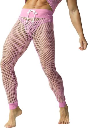 Чоловічі шорти YUFEIDA з сітчастою в'язки, рожеві, L. Дихаючі спортивні лосини з регульованою талією