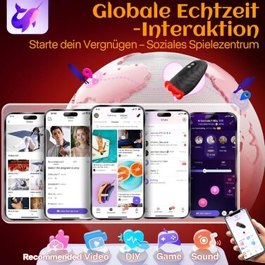 Вібратор для чоловіків Tagnaff Neu з набором, 9 функцій: стукіт, облизування, вібрація. Іграшка для соло-мастурбації з пультом керування.