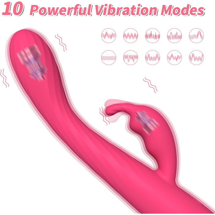 Вібратор для жінок Rabbit G-Spot, 10 режимів, RoseRed