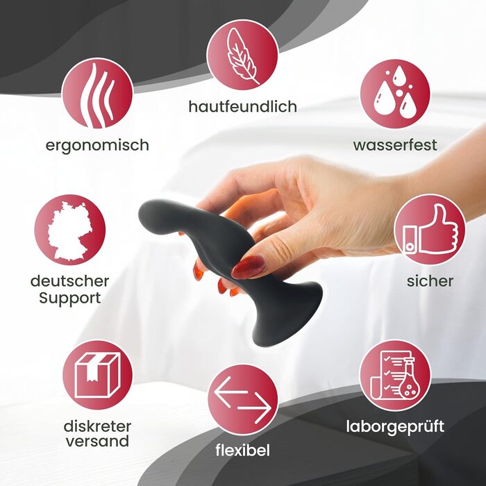 Набір анальних пробок 3 шт. преміум якості з гіпоалергенного силікону для чоловіків та жінок, вібратор для стимуляції, для початківців та досвідчених