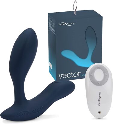We-Vibe Vector: Масажер простати та перинеума для чоловіків - анальний секс-іграшка з пультом дистанційного керування, керована через додаток, гнучкий силіконовий вібратор (сірий)