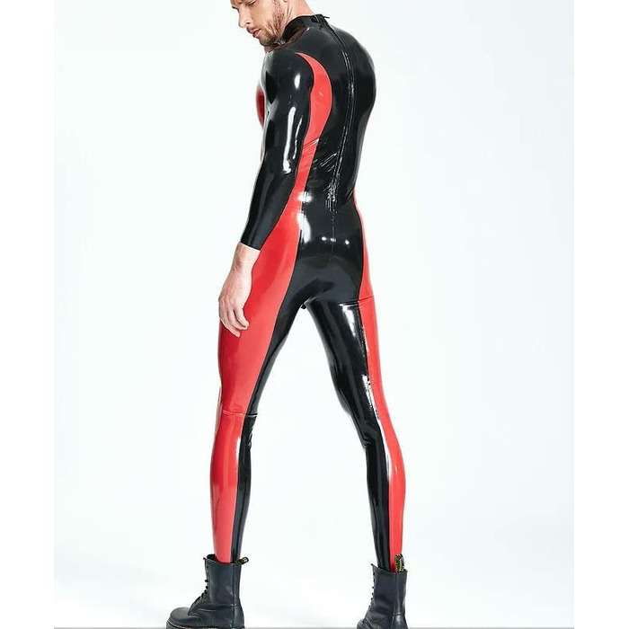Костюм-боді Catsuit з латексу Gaylop чорного та червоного кольорів для косплею та спорту, чоловічий, S-XXL