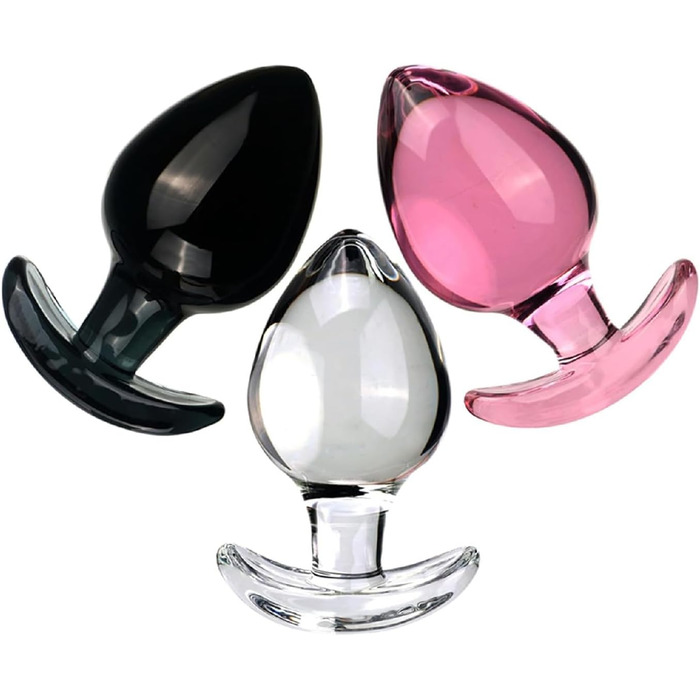 Анальний масажер MSTMAZZ з скла, XXL, для чоловіків та жінок, простата, прозорий, великий, анальні кульки