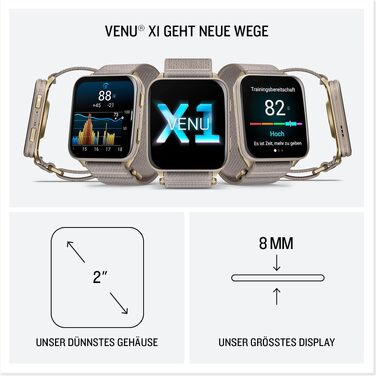 Смарт-годинник Garmin Venu X1 51mm French Grey: AMOLED-дисплей 2
