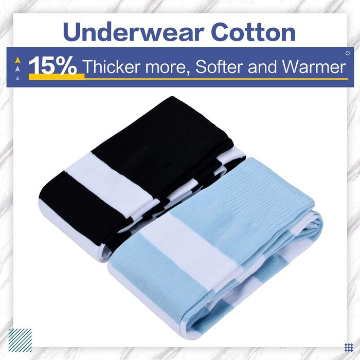 Шкарпетки Kayhoma з бавовни з смужками, довгі (до коліна/верхньої частини стегна), чорно-білі та синьо-білі, розмір M