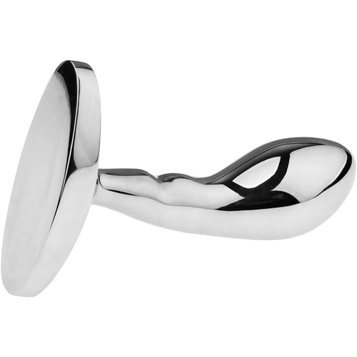 Анальний дildo з нержавіючої сталі, 3 розміри (S/M/L), вигнутий, для чоловіків та жінок, анальний масажер, SM іграшка, сріблястий