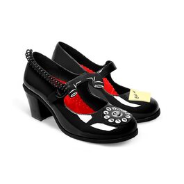 Жіночі туфлі Mary Jane Hot Chocolate Design Chocolaticas Funky Ballerina, чорні, розмір 39 EU, модель Call Me