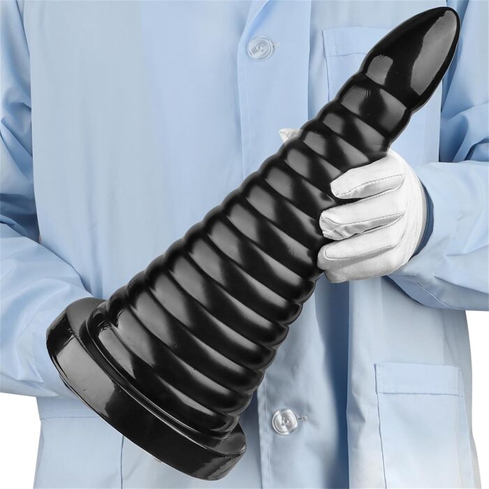 Анальний плагін Dick Super Groß Konisch – великий конічний анальний плагін для стимуляції G-точки, чорний, S, для жінок та чоловіків