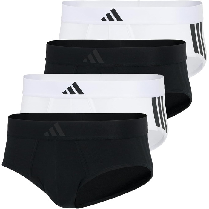 Труси чоловічі Adidas Basic 4 шт. (Білий / Чорний, M)