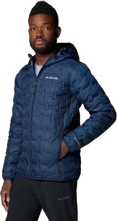 Чоловіча пухова куртка з капюшоном Columbia Delta Ridge™ II, темно-синя (Collegiate Navy), розмір L