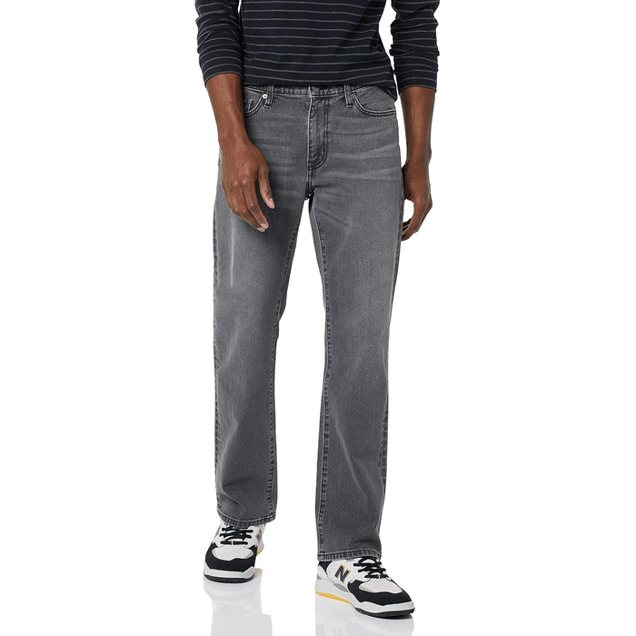 Чоловічі джинси Amazon Essentials Bootcut прямого крою, сірий вицвілий колір (31W / 32L)