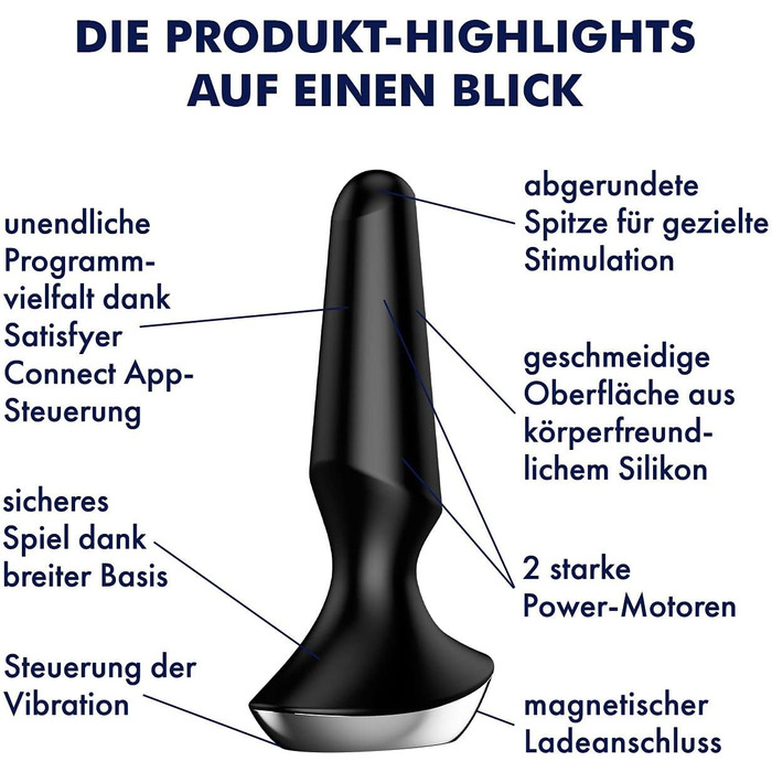 Вібратор для анусу Satisfyer Plug-ilicious 1 з керуванням через додаток | Водостійкий (IPX7) | Медичний силікон | Іграшка для дорослих (Чоловіків та жінок) | Турквіс, універсальний розмір