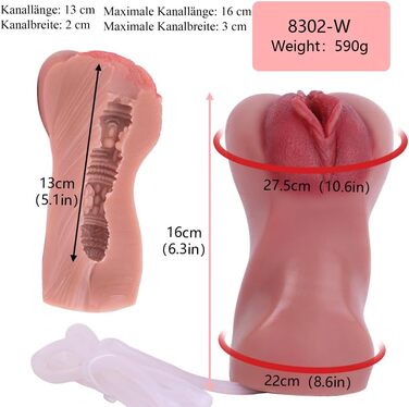 Реалістичний мастурбатор Jixaxe з функцією розпилення – 3D силікон, для чоловіків