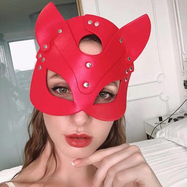 Маска для обличчя SINSEN для жінок з шкіри, котячий дизайн, 3 шт. для косплею, Хелловін, карнавалу