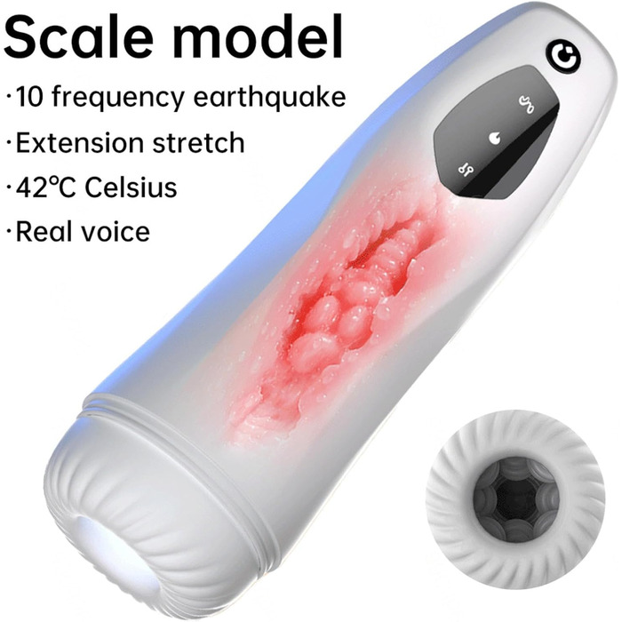 Електричний мастурбатор для чоловіків з 10 вібраціями та телескопічною функцією