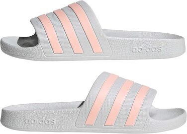 Чоловічі та жіночі тапочки Adidas Adilette Aqua сірого кольору Dash Grey Haze Coral, розмір 38 EU