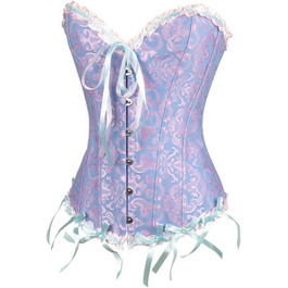 Корсет-топ для жінок з повним бюстом, готичний корсет-бюстєль, фіксація шнурівкою, топ-корсет, ліловий колір