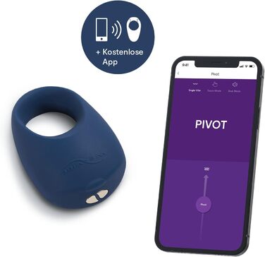 We-Vibe Pivot - вібруючий кільцевий масажер для чоловіків з силікону, Bluetooth, водонепроникний, блакитний