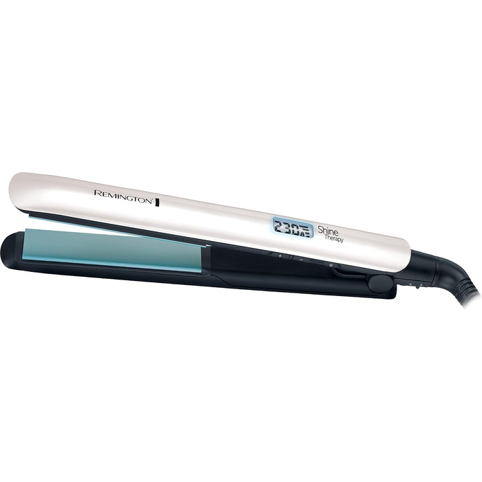 Випрямляч для волосся Remington Shine Therapy S8550 з керамічним покриттям, аргановою олією та вітаміном E, LCD-дисплей, 150-230°C