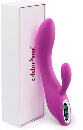 Вібратор для жінок Adorime Silikon Rabbit Vibrator – анальний вібратор, 7 режимів, фіолетовий