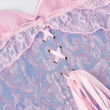 Топ-корсет жіночий з мереживом та шнуванням, бюстгальтер-боді, ліф для формування силуету, кольоровий ліла