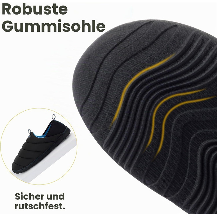 Чоловічі домашні капці-лофери RockDove Pufflite двоколірні, стібані, з підошвою для дому та вулиці, розмір 43 EU, чорно-сині