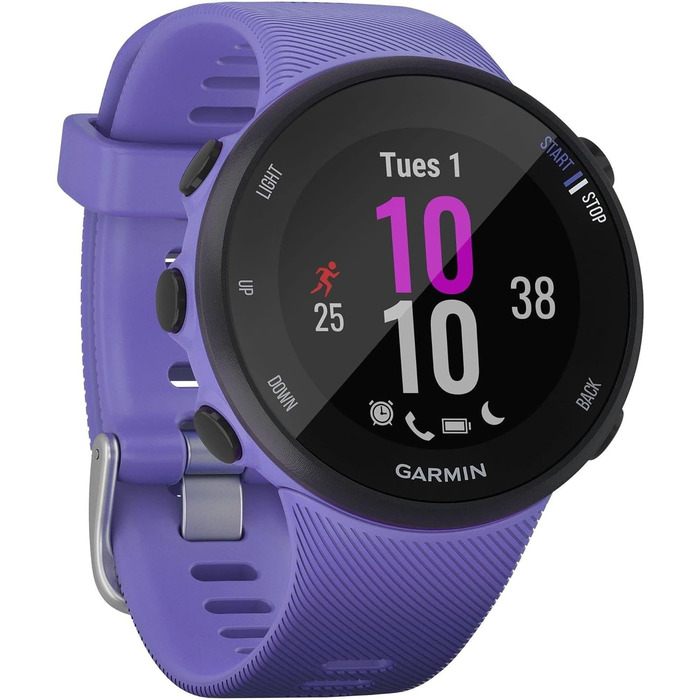 Спортивний GPS-годинник Garmin Forerunner 45 для бігу, фітнес-трекер з вимірюванням пульсу та планами тренувань (Білий, Small)