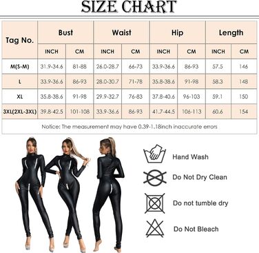 Комбінезон FEOYA з еластичної шкіри (латексу) для жінок, довгим рукавом, блискучий, для сцени, вечірки, клубу, XL, чорний