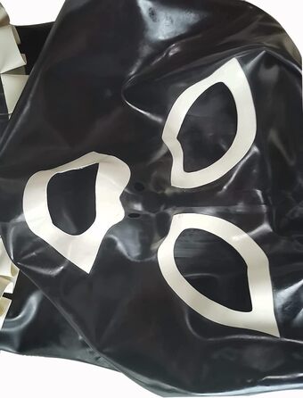 Латексна маска для BDSM, фетіш, бондж, косплей - з мереживом, для тематичних вечірок та Хелловін