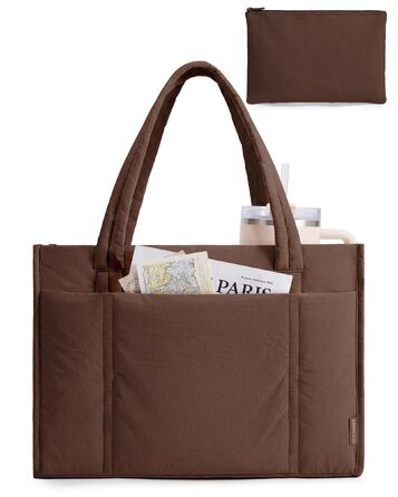 Жіноча сумка-шопер Bagsmart Puffer великого розміру (21Л) для ноутбука 15.6